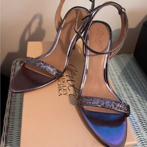 Jewel Badgley Mischka Glittery Purple Heels